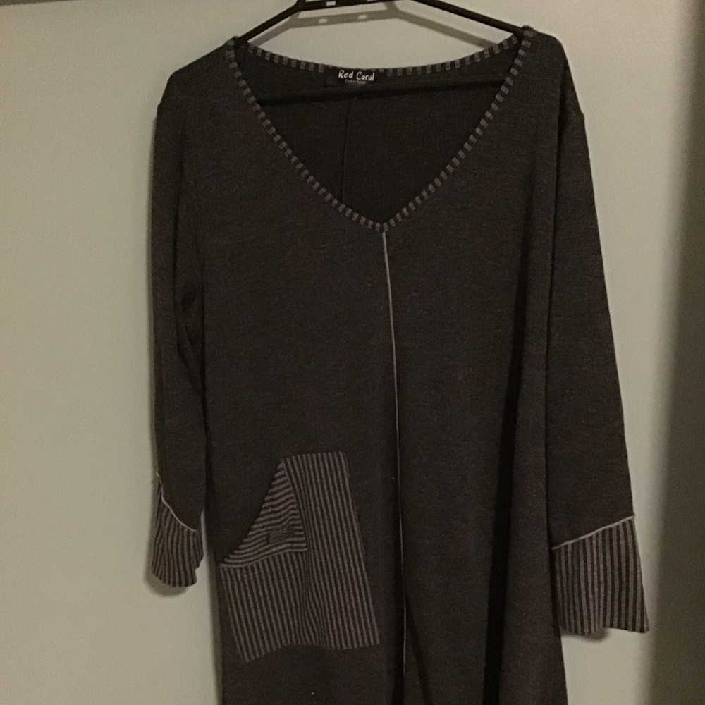 Sweater Dress with Shark Bite Hem